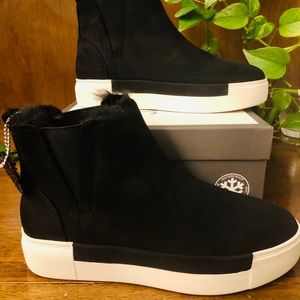 NIB JSlides Val Waterproof Nubuck Sneaker Boot Blk